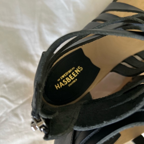 Swedish Hasbeens Plain Strap Sandals- brand new NWOT - Picture 6 of 8